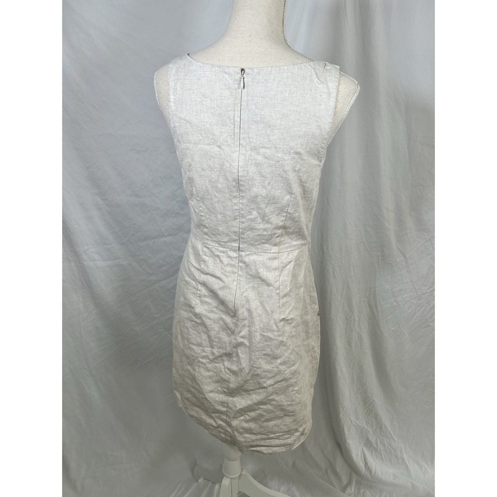 Banana Republic Linen Blend Sheath Dress Flax Size 6 - Picture 4 of 7